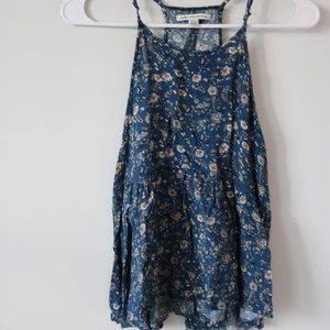 AE Blue and Floral Cute Tank Top
